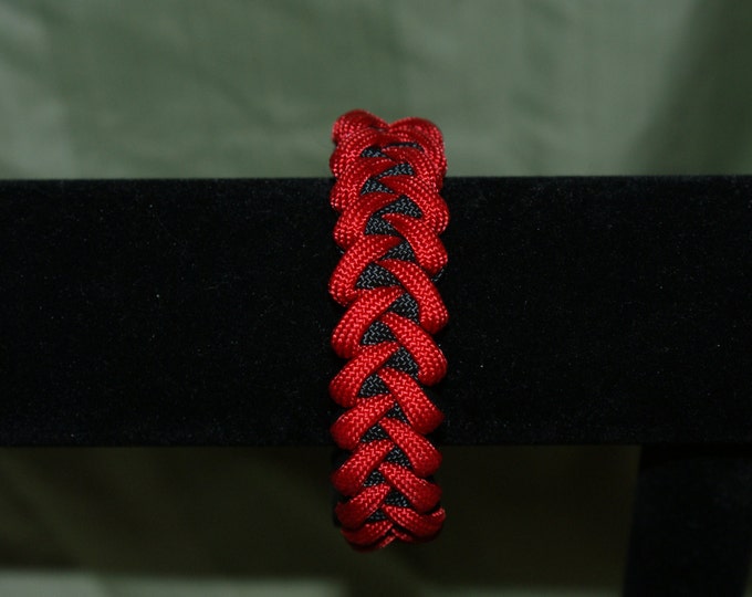 Red and Black Shark Jaw Paracord Bracelet, University of Georgia, NC State Wolfpack, Atlanta Falcons, Arizona Cardinals, Carolina Hurricanes