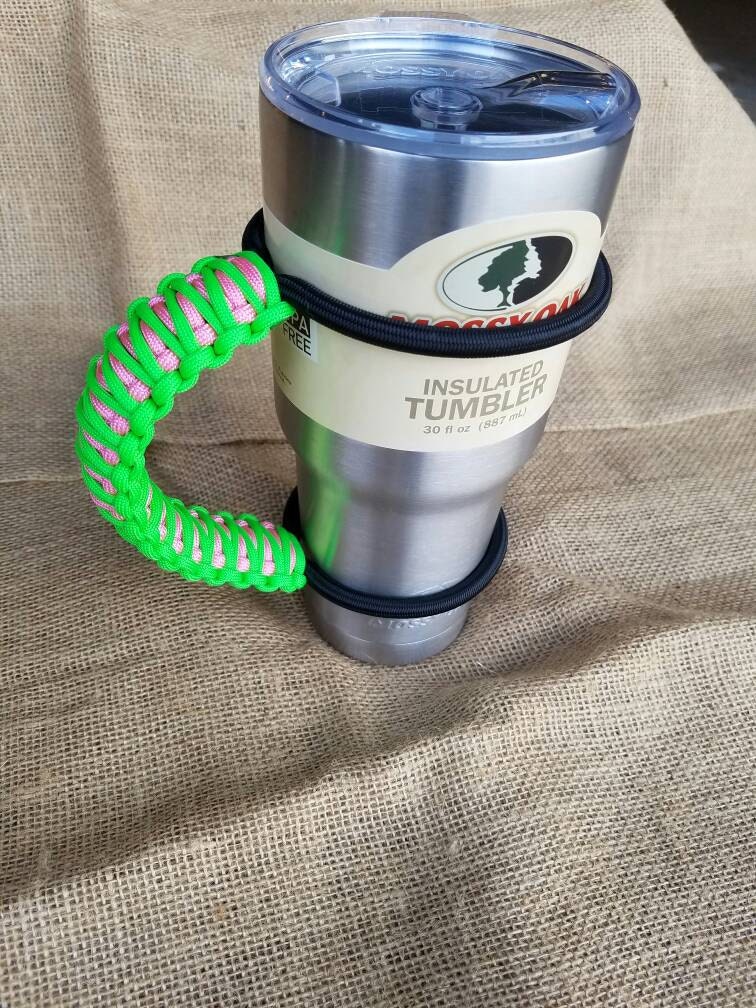 Wuffmeow 1pc Tumbler Handle for Rambler 20 Oz /30 Oz Handmade Paracord  Handles Fits Ozark Trail Sic Cup and More Tumblers (Handle Only) 