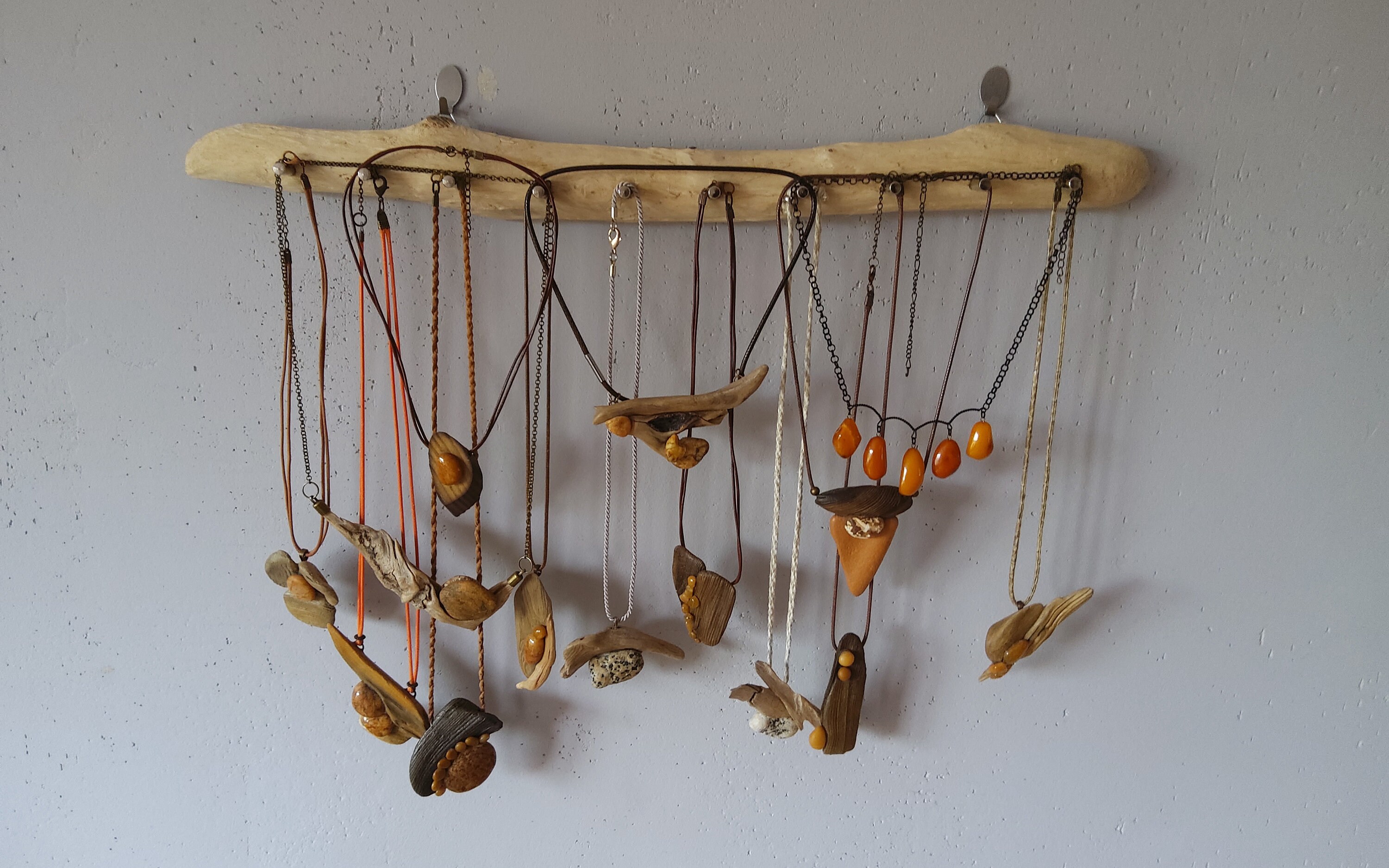 Driftwood wall hanger rack. Hooks on driftwood. Natural wood Etsy