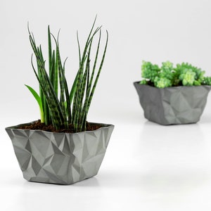 Ceramic Origami Planter. Geometric Porcelain Planter. Minimalist Handmade Ceramic Cactus Planter. Succulent Planter Design by CONCEPTstudio image 3