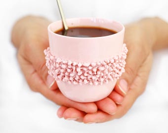 Ceramic Handmade Mug. Porcelain Minimalist Coffee Cup.Coffee Lovers.Contemporary Birthday Mug. Ceramic Geometric Mug Design by CONCEPTstudio