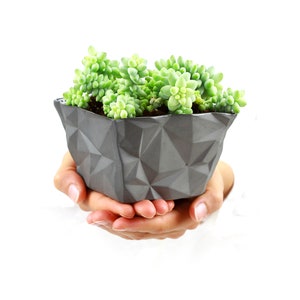 Ceramic Origami Planter. Geometric Porcelain Planter. Minimalist Handmade Ceramic Cactus Planter. Succulent Planter Design by CONCEPTstudio image 6
