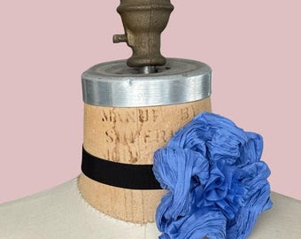 Silk Flower Choker in Arctic Blue