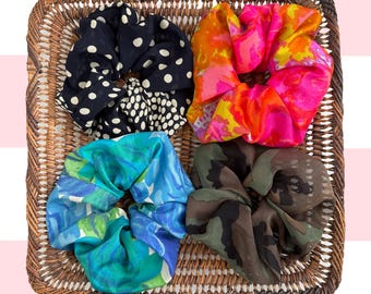 Vintage Silk Scrunchies