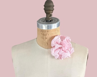 Silk Flower Pin in Baby Pink