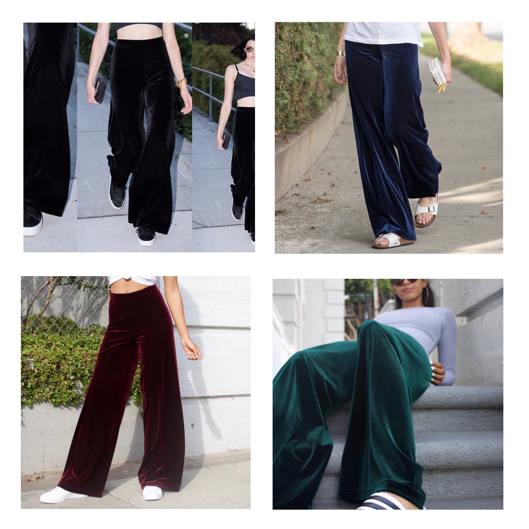 Stretch Velvet Pant-hunter Green - Etsy