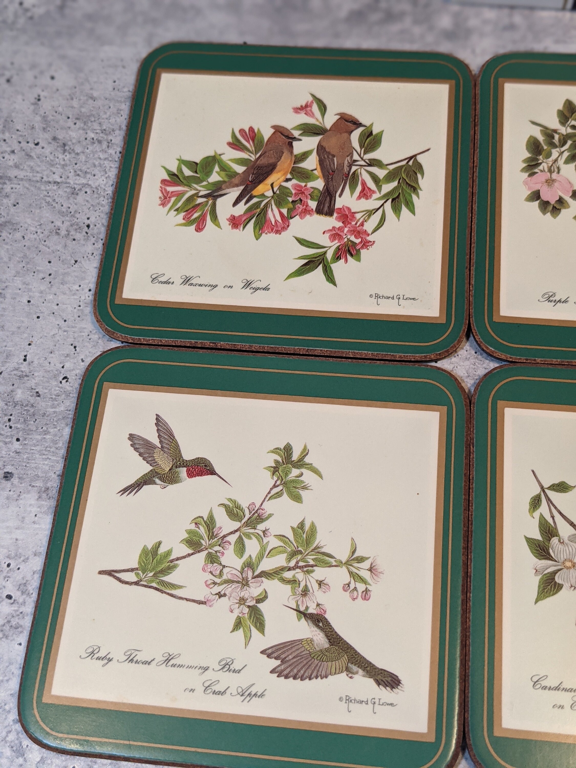 Vintage Set of 6 Pimpernel Bird Coasters Made in England Etsy