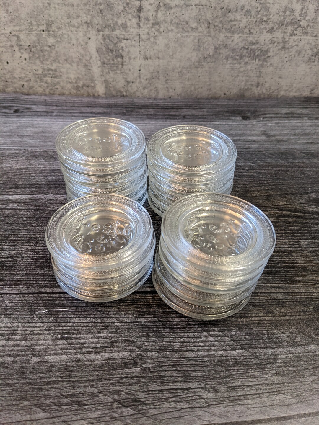 Vintage Presto Glass Ball Jar Lid Inserts, Glass Canning Jar Lids
