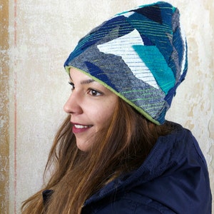upcycling fulled loden beanie iPatch image 1