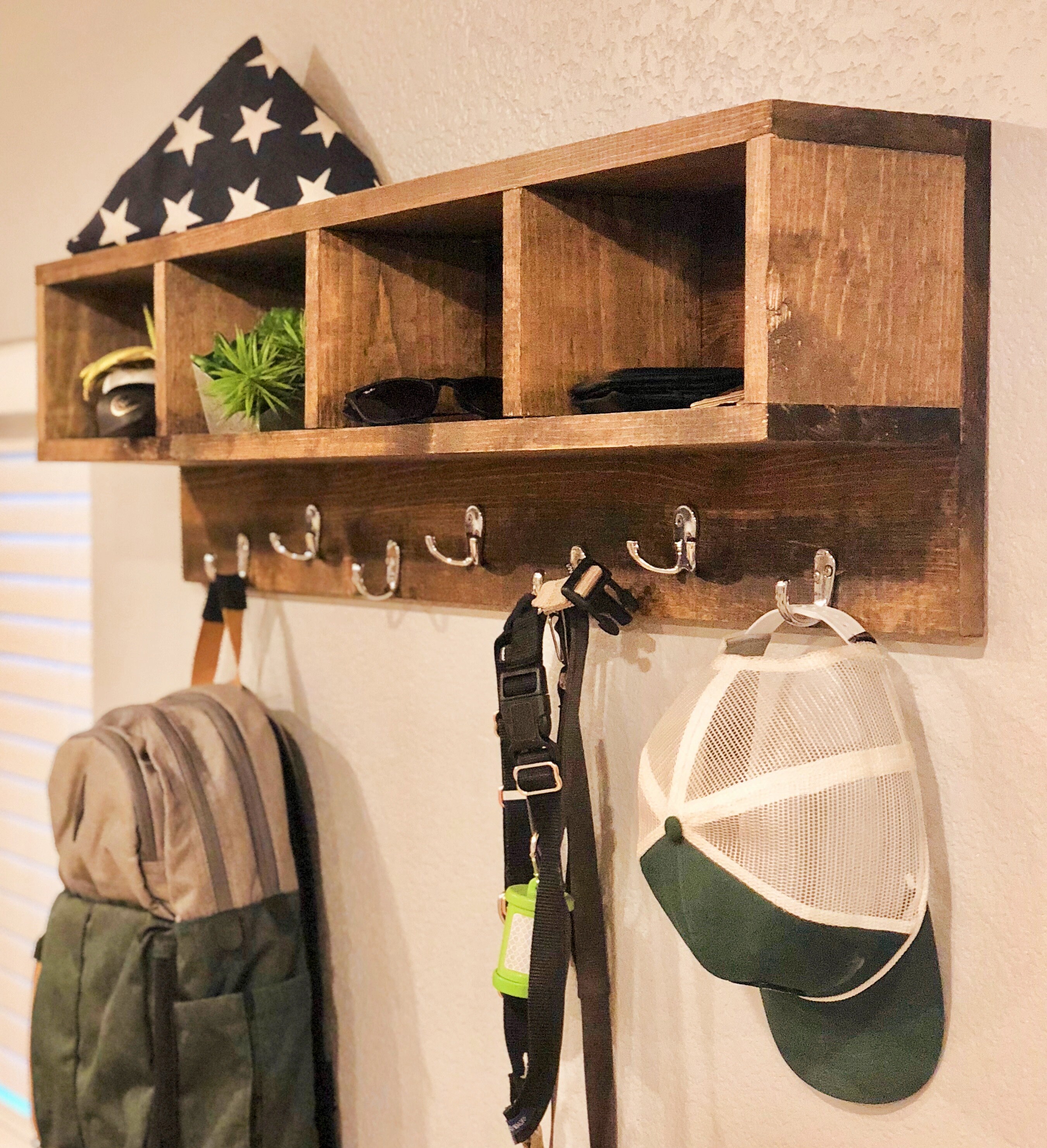 Coat Rack With Cubbies Etsy