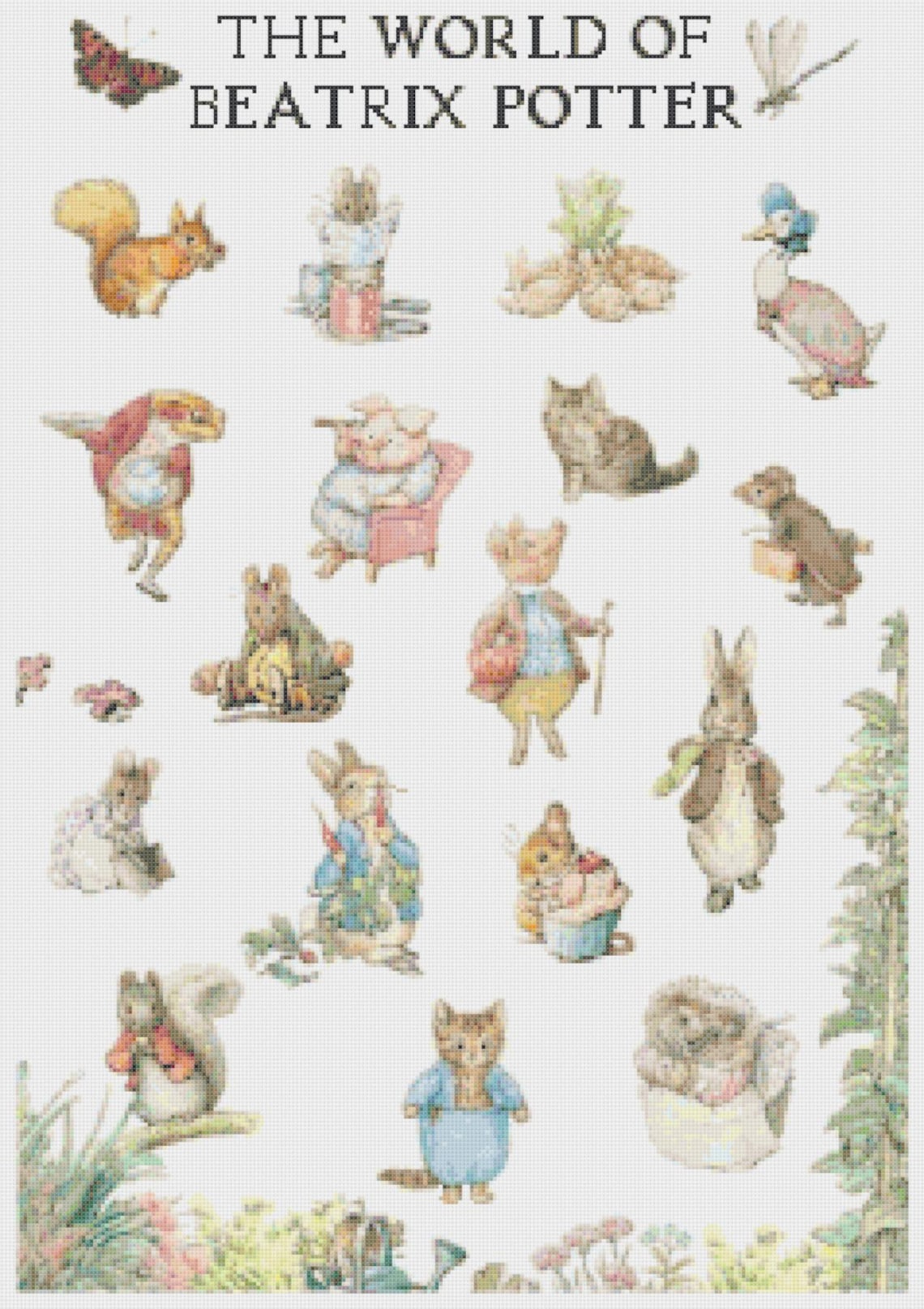 The world of beatrix potter counted Cross Stitch Pattern Etsy