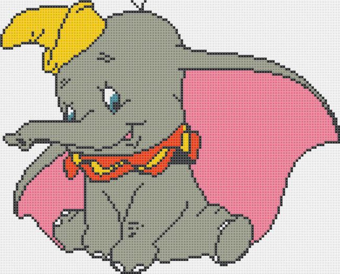 Dumbo counted Cross Stitch dumbo Pattern modern cross stitch | Etsy