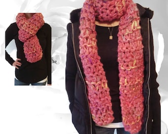 Chunky Scarf, Winter Scarf, Pink Scarf, Yellow Scarf, Purple Scarf, Gray Scarf, Brown Scarf, Thick Scarf, Knitted Scarves, Warm Scarf