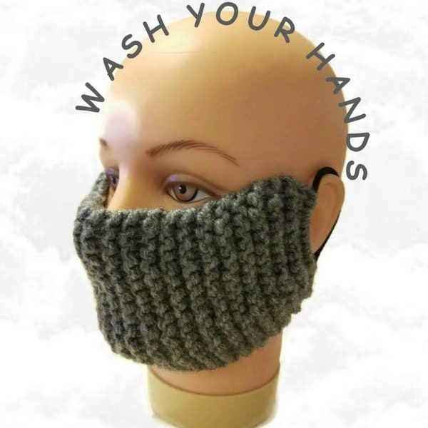 Face Mask, Gray Mask, Nose Mask, Mouth Mask, Protective Mask, Face Cover, Knit Mask, PPE, Non Medical, Covid Mask, Stay Safe, Face Shield