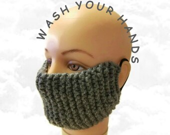 Face Mask, Gray Mask, Nose Mask, Mouth Mask, Protective Mask, Face Cover, Knit Mask, PPE, Non Medical, Covid Mask, Stay Safe, Face Shield