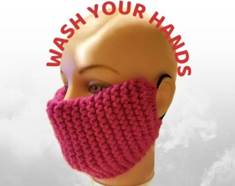 Face Mask, Nose Mask, Mouth Mask, Pink Mask, Protective Mask, Face Cover, Knit Mask, PPE, Non Medical, Covid Mask, Stay Safe, Face Shield