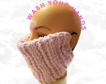Face Mask, Pink Mask, Nose Mask, Mouth Mask, Protective Mask, Face Cover, Knit Mask, PPE, Non Medical, Covid Mask, Thick Mask, Face Shield
