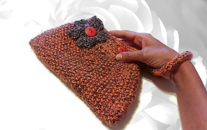 Orange Clutch, Brown Clutch, Cream Clutch, Flower Clutch, Orange Purse, Brown Purse, Cream Purse, Orange Wristlet, Brown Wristlet, White Bag image 1