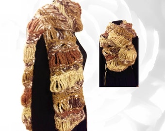 Yellow Scarf, Gold Scarf, Brown Scarf, Gray scarf, Cream Scarf, White Scarf, Multicolor Scarf, Chunky Scarf, Winter Scarf, Colorful Scarf