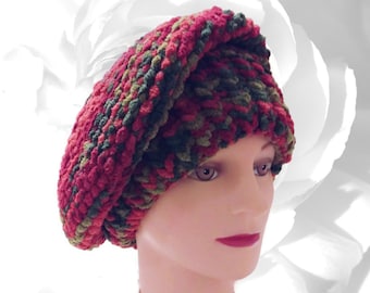 Roten Hut, grünen Hut, Orange Mütze, Wintermütze, bunte Mütze, Beanie, Slouchy, rot grün Slouchy, Orange Slouchy, Schnee-Hut, Französisch Baskenmütze