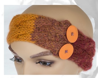 Rot, Orange Stirnband, Orange Ohr wärmer, bunten Stirnband Ohr wärmer, gelbe Stirnband, Winter Ohr wärmer, Winter Stirnband, ein von einer Art