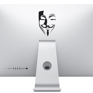 6" Guy Fawkes Mask Icon Freedom Emblem Vinyl Sticker autocollant V pour le mouvement Vendetta