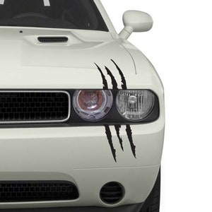 16 pouces Monster Claw Scratch, Capots, Phares, Pare-chocs, Aspect agressif, Stickers de haute qualité