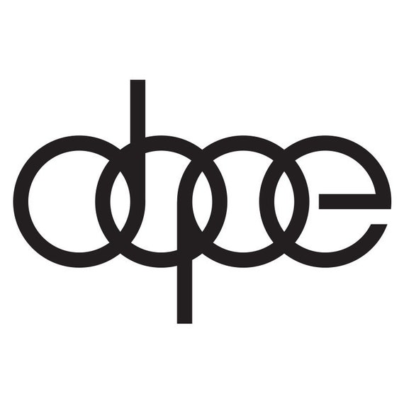 6.5 DOPE Emblem Vinyl Decal Stickers Audi Style A4 A5 A6 Q5 Q7 R8 RS Dope 