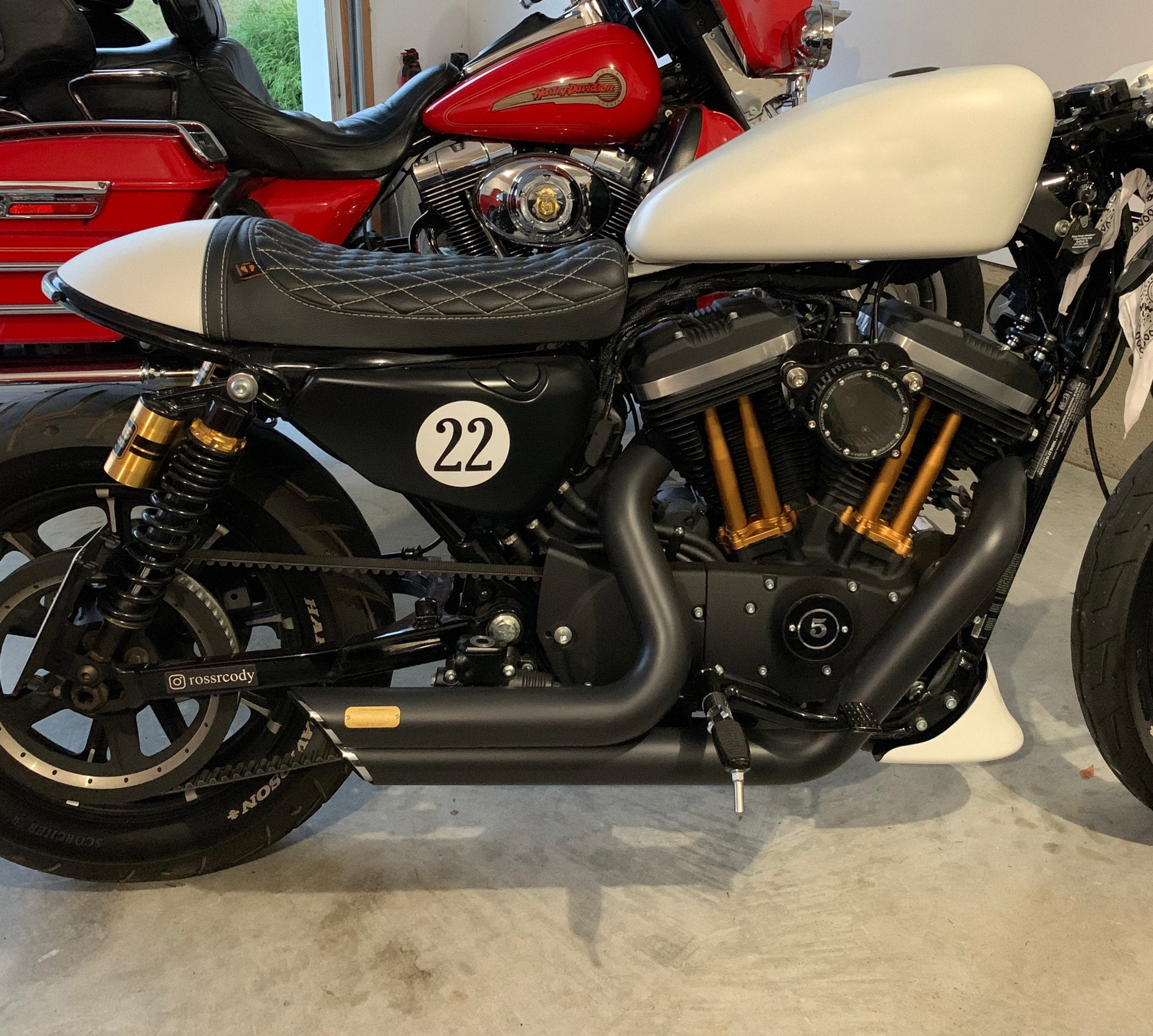 Vintage Cafe Racer Custom Made Tank Numbers Motorcycle Stickers Rat ...