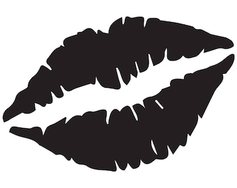 Kiss Me Lips Vinyl Decal - Car and Truck Window Sticker