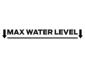 Funny Max Water Level Decal for Jeep, Truck, ATV, and Boat