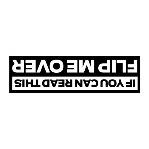 If you can read this flip me over funny bumper sticker vinyl etsy