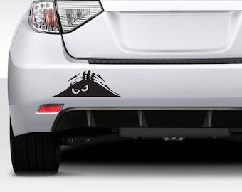 Funny Peeking Monster Scary Eyes Car Trucks Trunk Windows Bumper Sticker Vinyl Decal Emblem, Amazing look.