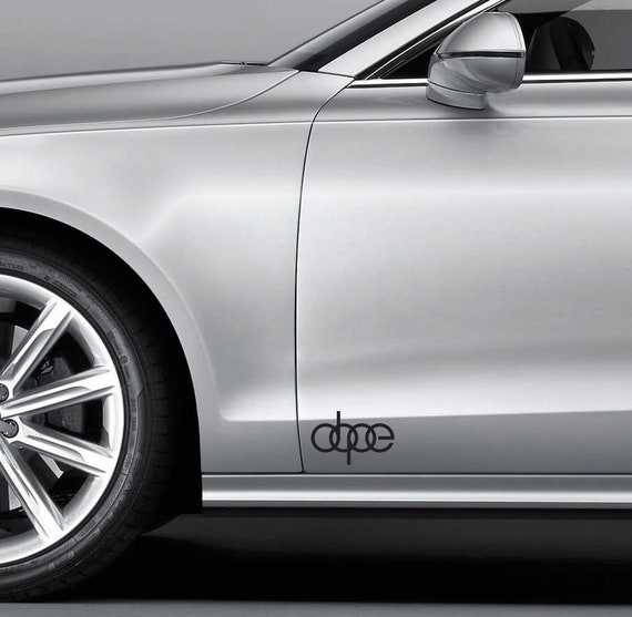 6,5 DOPE Emblem Vinyl Aufkleber Aufkleber Audi Stil A4 A5 A6 Q5 Q7 R8 RS  Dope - .de