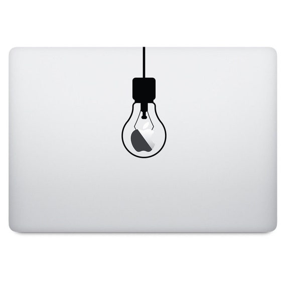 8 MacBook Lightbulb Emblem Apple Logo Light Decal Sticker Apple
