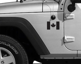 Canadian Flag Vinyl Decal, Military, Car, Truck Emblem