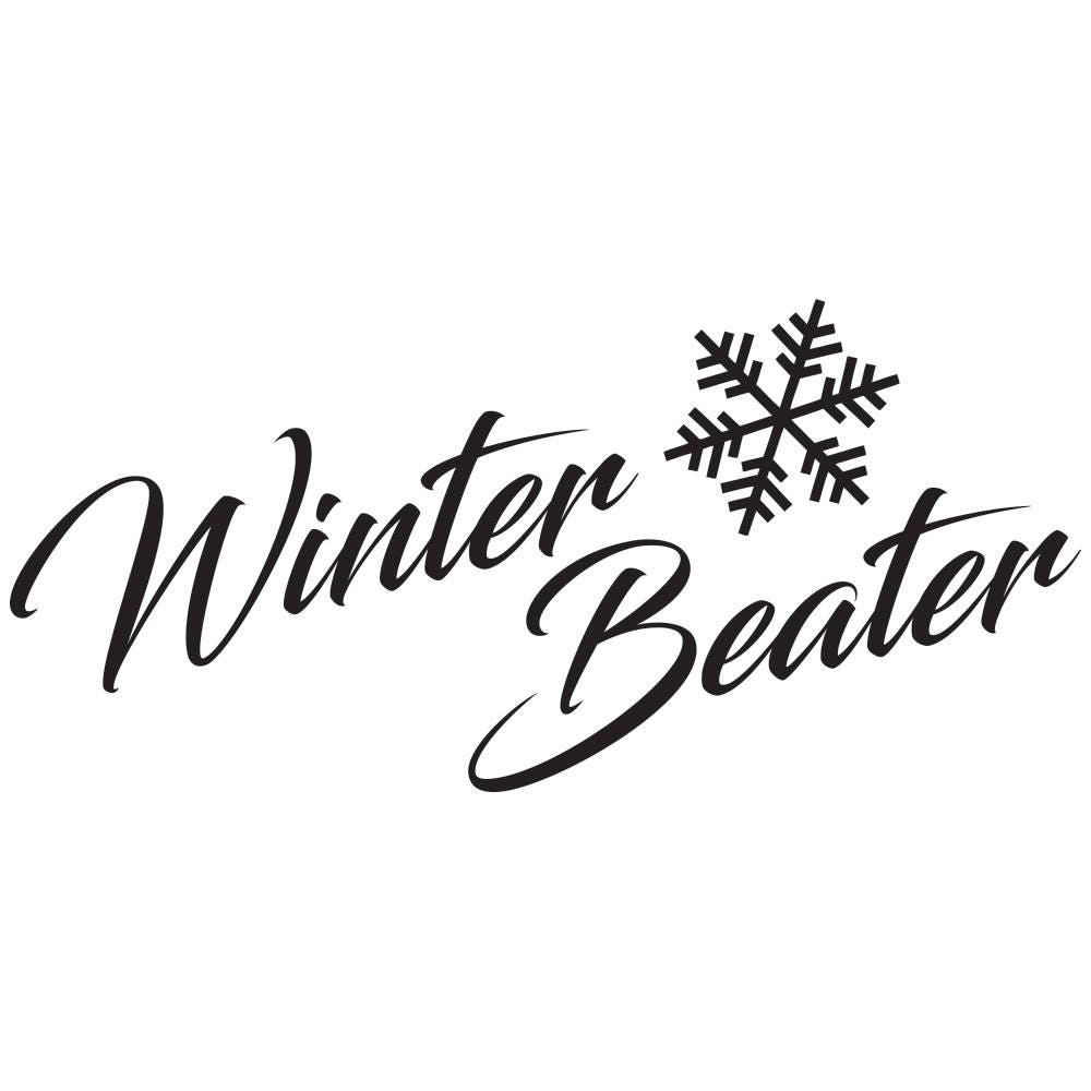 7" Winter Beater Funny Signature Snowflake Bumper Sticker for Cars and Trucks