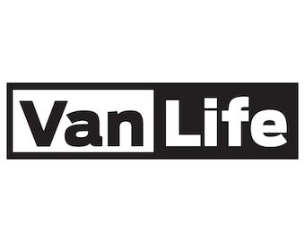 Van Life Logo Decal, RV Camper Conversion, Laser Cut Sticker
