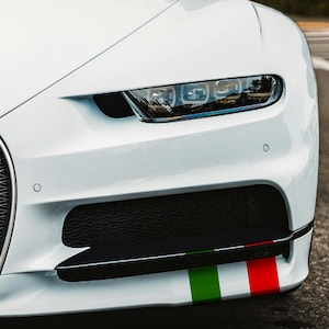 Kit d'autocollants en vinyle de haute qualité aux couleurs du drapeau italien de 23 cm (9 po.) pour jupe latérale ou lèvre avant, look incroyable.