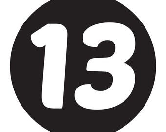 Custom Motorcycle Racing Number Decal Sticker, Amazing look on Cafe Racer, Bobber, Rat Bikes. Fit on all makes and models.
