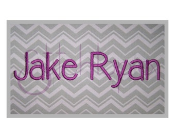 Jake Ryan Embroidery Font Set - .5" 1" 2" 3" - 11 Formats Machine Embroidery Font Alphabet Block Embroidery Font - Instant Download Files