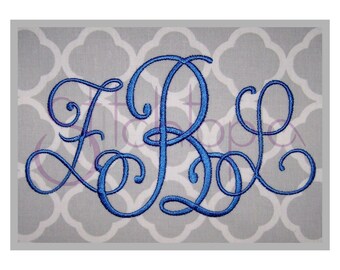 Phoebe Embroidery Monogram Set - 2", 3", 4" - 11 Formats BX PES DST - Script Machine Embroidery Font Alphabet - Instant Download Files