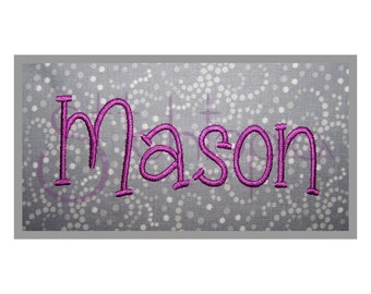 Mason Embroidery Font Set - 1