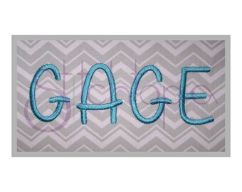 Gage Embroidery Font Set - .5