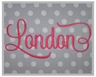London Embroidery Font #2 -3.5" 4" 4.5" 5" 5.5" Machine Embroidery Font bx pes dst exp hus jef vip vp3 sew xxx Format Instant Download Files