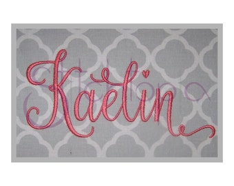 Kaelin 1 Embroidery Font Set - 1", 2", 3" - Machine Embroidery Fonts Script Embroidery Font BX Fonts PES 11 Formats - Instant Download Files