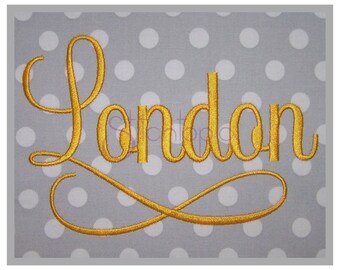 London Embroidery Font #3 - 1" 1.5" 2" 2.5" 3" Machine Embroidery Font bx pes dst exp hus jef vip vp3 sew xxx Format Instant Download Files