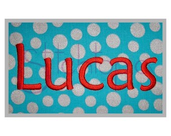 Lucas Embroidery Font Set – .5" 1" 2" 3″ - 11 Formats BX Fonts Machine Embroidery Font Alphabet Block Embroidery Font Instant Download Files