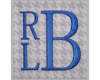 Stacked Monogram Embroidery Font Set - 1" 1.5" 2" 2.5" 3" - Machine Embroidery Fonts BX Fonts JEF PES 11 Formats - Instant Download Files