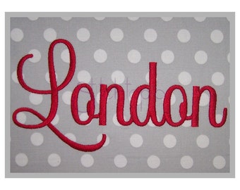 London Embroidery Font #1 - 3.5" 4" 4.5" 5" 5.5" Machine Embroidery Font bx pes dst exp hus jef vip vp3 sew xxx Format - Instant Download